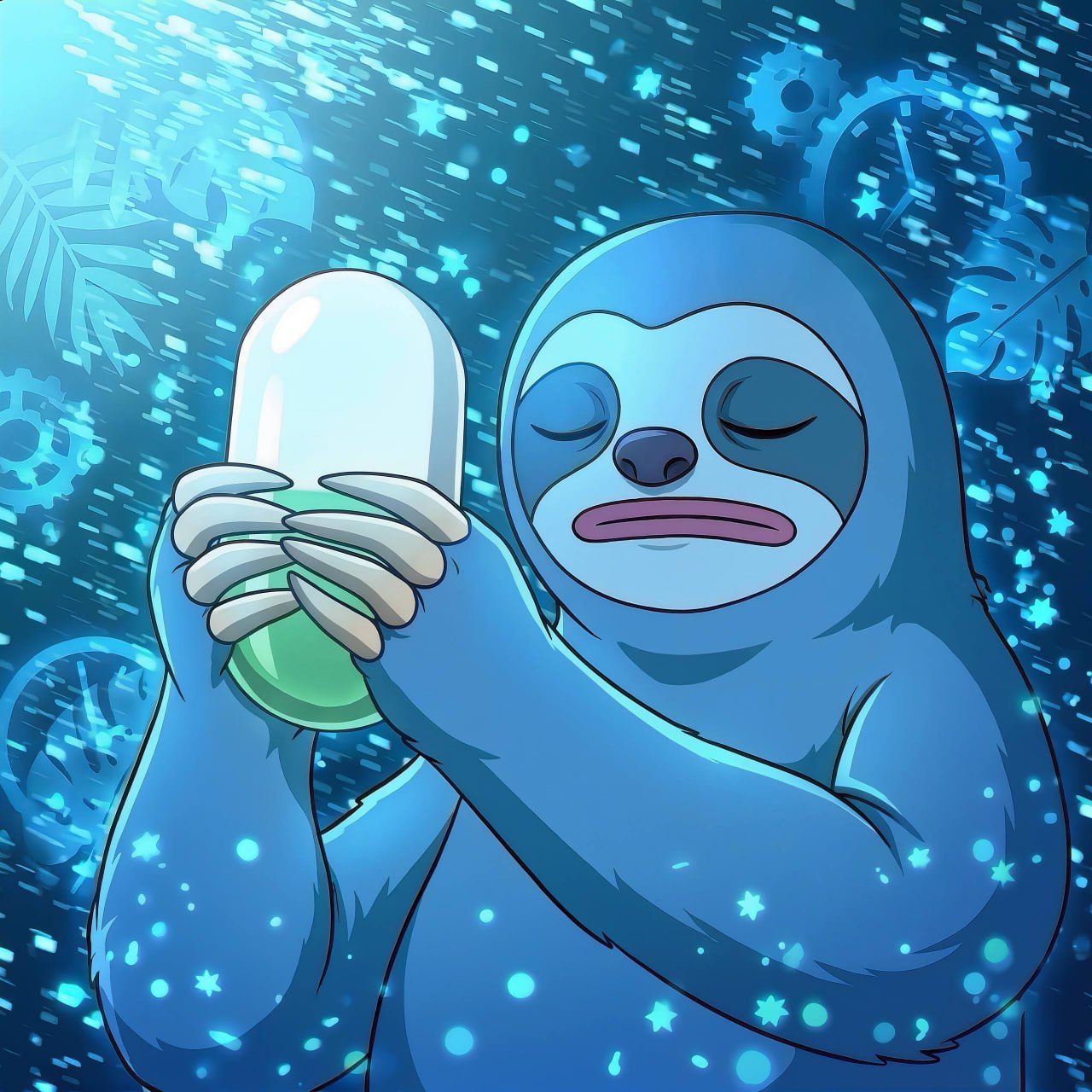 ZLOFY holding a glowing flask